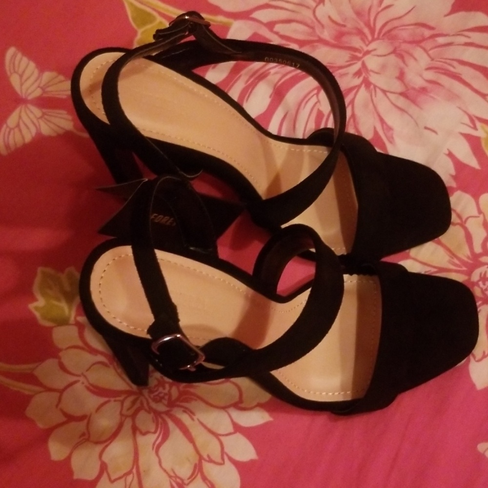Black heels, size 8